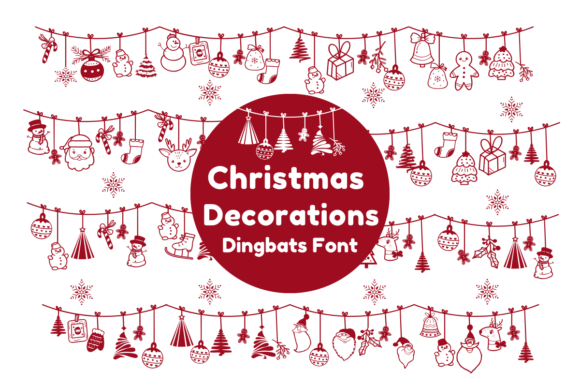 Christmas Decorations: A Festive Font for Editorial Design