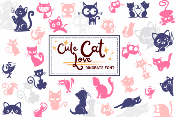 Cute Cat Love Font for Business Branding