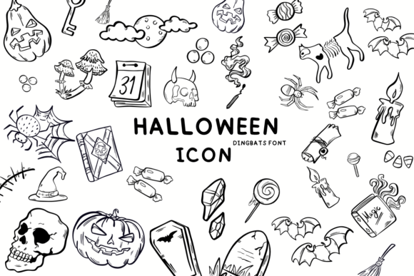 Halloween Icon: A Spooky Font for Creative Crafters