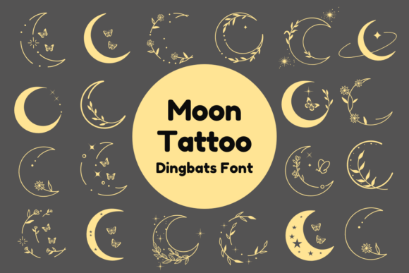 Moon Tattoo Font for Creative Crafters