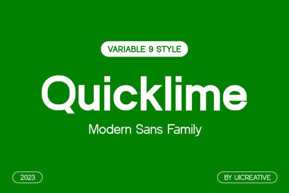 Quicklime: A Modern Sans Serif Font for Digital Design
