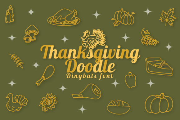 Thanksgiving Doodle: A Festive Font for Editorial Design